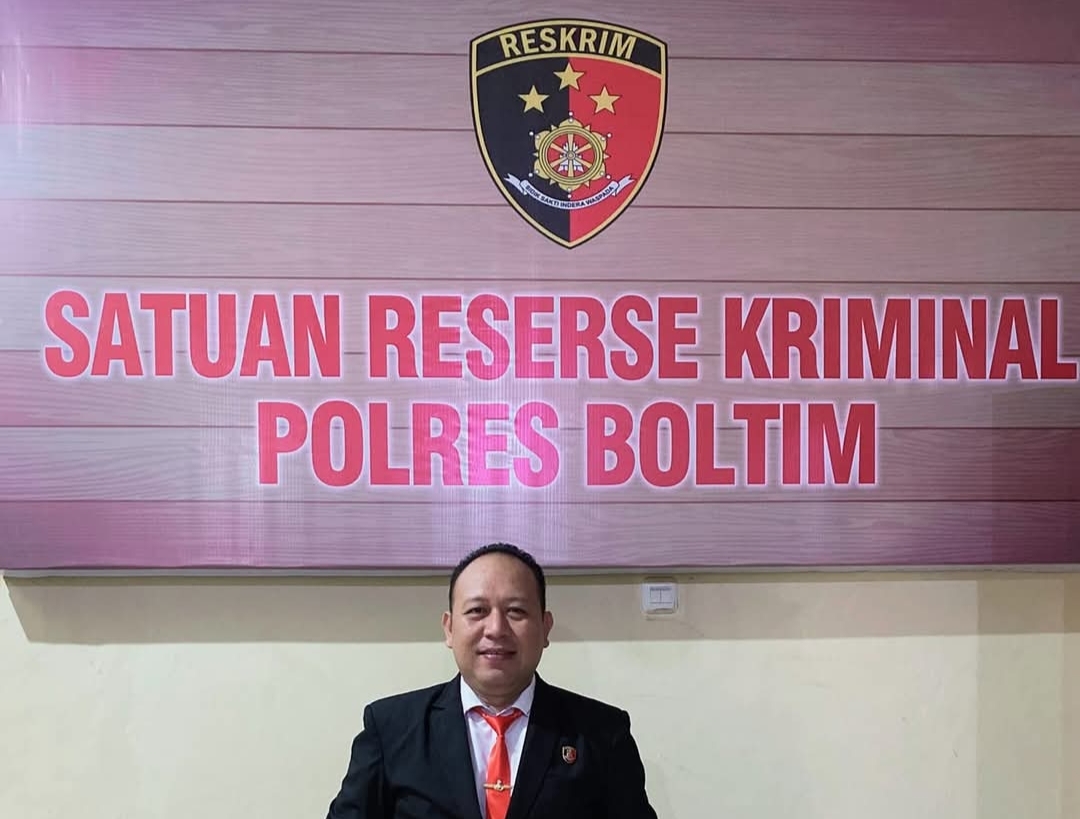 (Foto/istimewa:Kanit Tipidter polres Boltim Jerry Molilo Yang Menangani kasus tersebut)