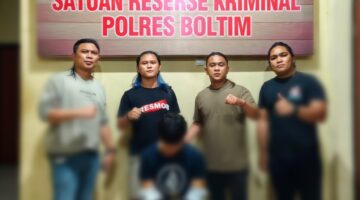 Dipimpin Kanit Resmob Marsel Tandayu,Tim Resmob Polres Boltim Amankan Terduga Pelaku Pembunuhan